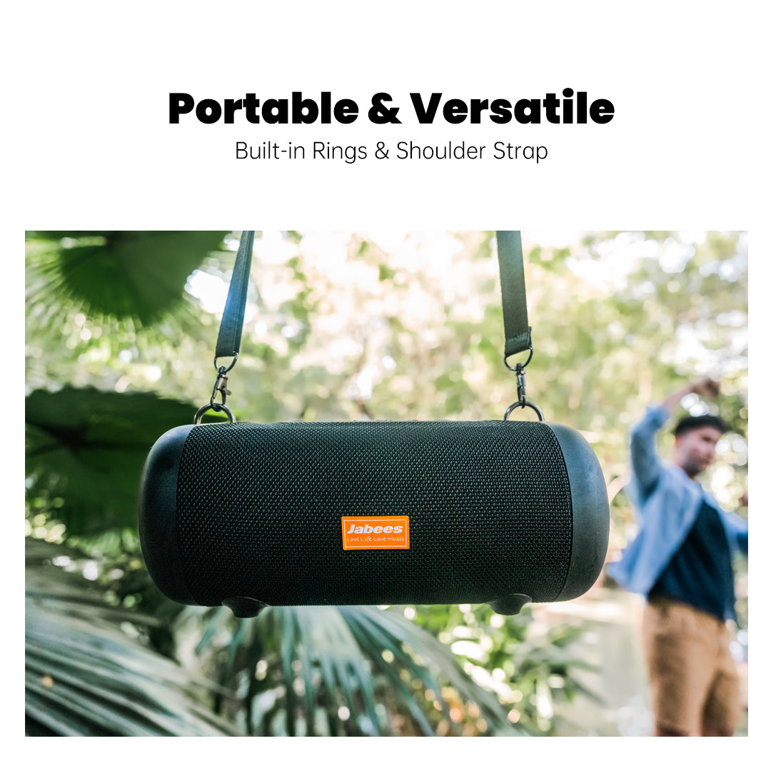WHALE con Cinghia in Nylon – Altoparlante Portatile Bluetooth Impermeabile IPX7