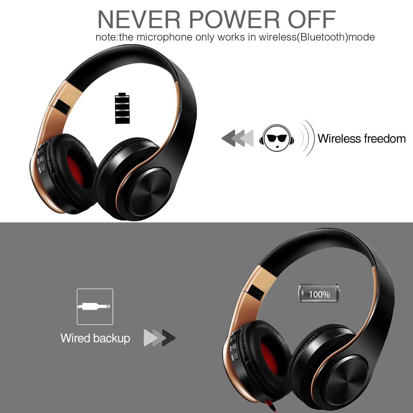 Căști stereo HIFI Bluetooth