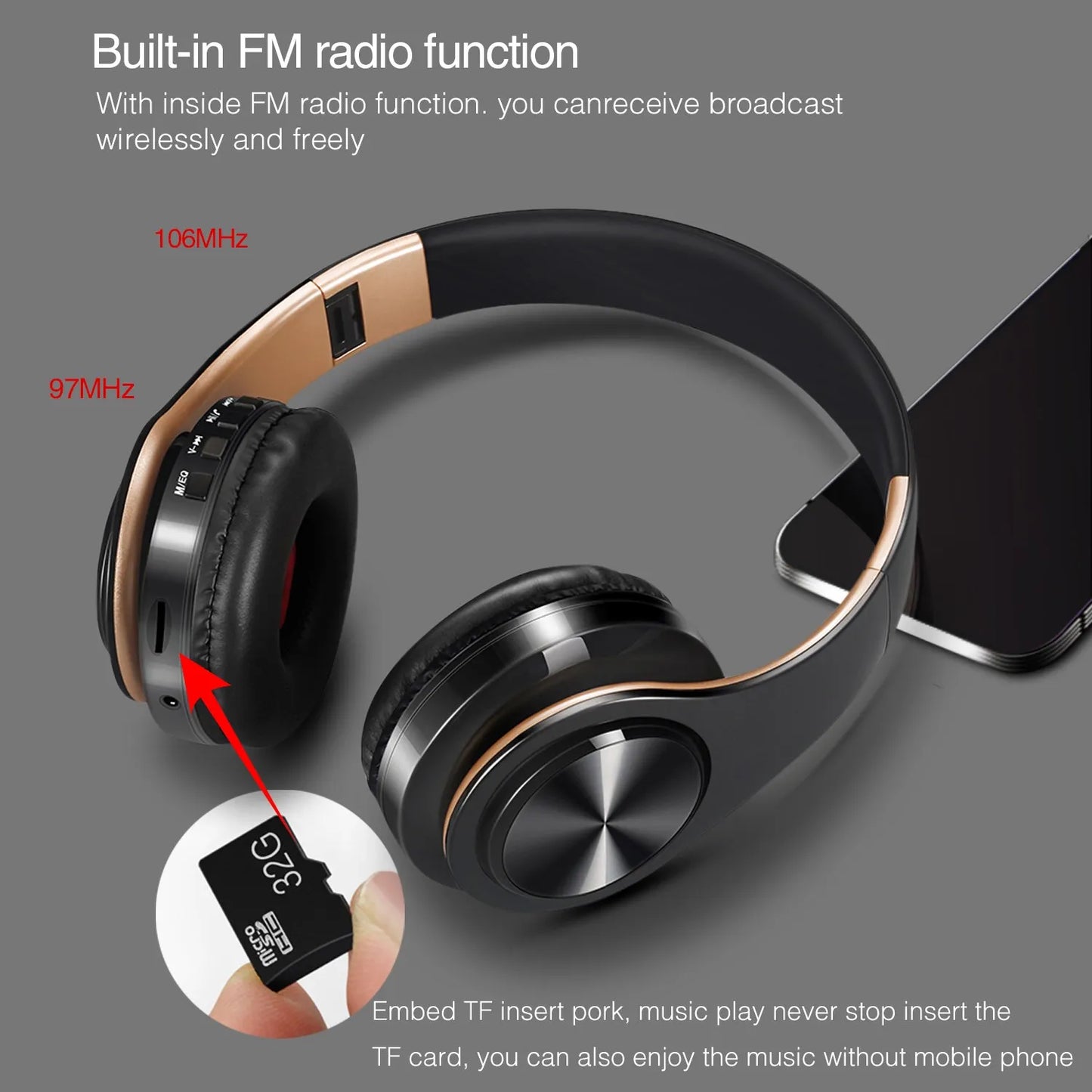 Căști stereo HIFI Bluetooth